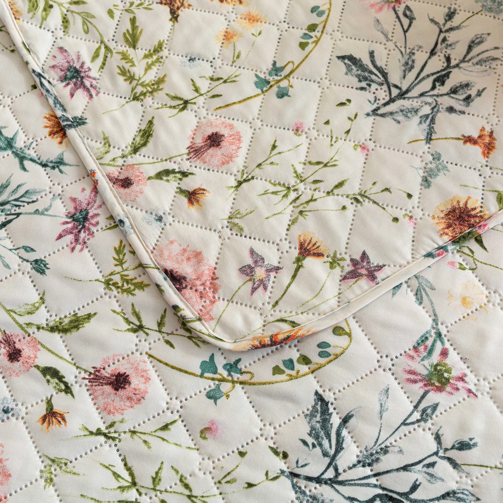 Narzuta na łóżko HERBALIS kremowa Rozmiar: 220 x 240 cm