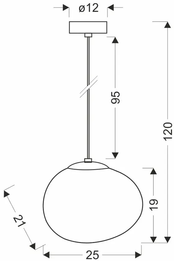 Nowoczesna lampa wisząca z białym kloszem 25 cm - D204-Flavex