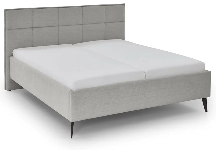 Jasnoszare łóżko dwuosobowe 200x200 cm Paulo – Meise Möbel