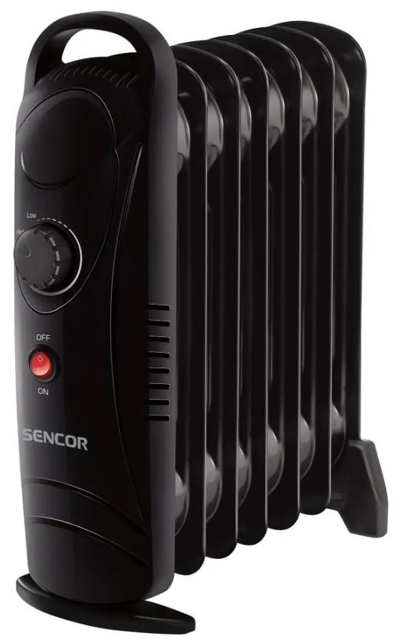Sencor - Grzejnik olejowy 7 żeber 700 W/230 V czarny