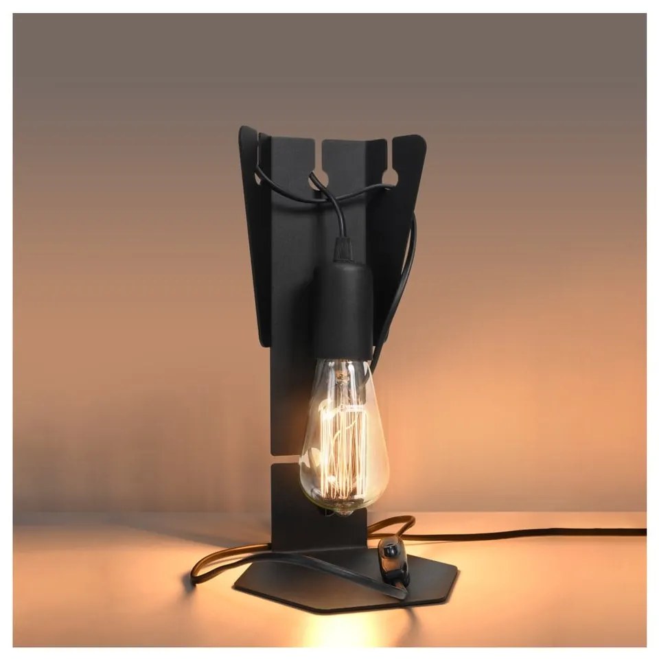 Czarna lampa stołowa (wysokość 31 cm) Viking – Nice Lamps