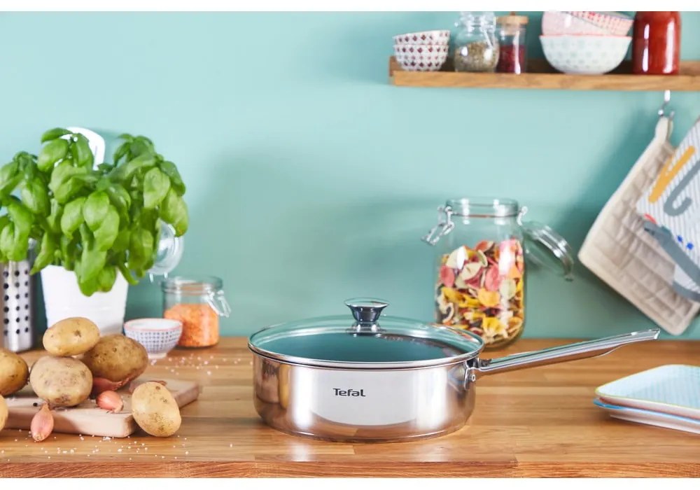 Patelnia z pokrywką ze stali nierdzewnej ø 24 cm Cook Eat – Tefal