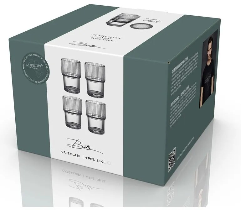 Szklanki zestaw 4 szt. 380 ml Kusintha – Bitz