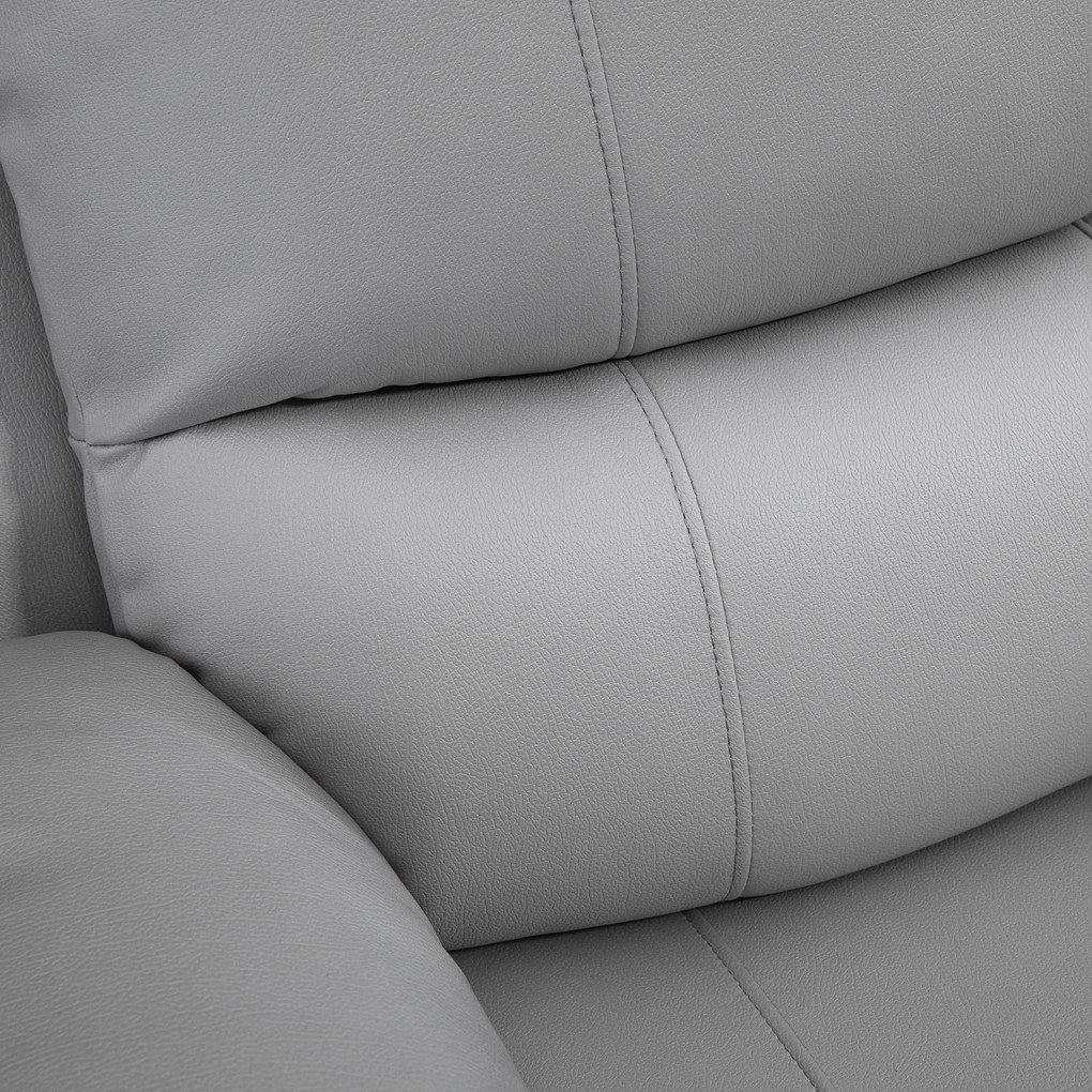 HOMCOM Fotel relaksacyjny obrotowy z funkcją kołysania i odchylania z podnóżkiem szary | Aosom PL