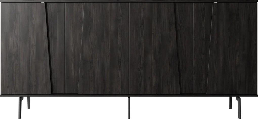 Komoda Velar o szerokości 200 cm, kolor sosna czekoladowa