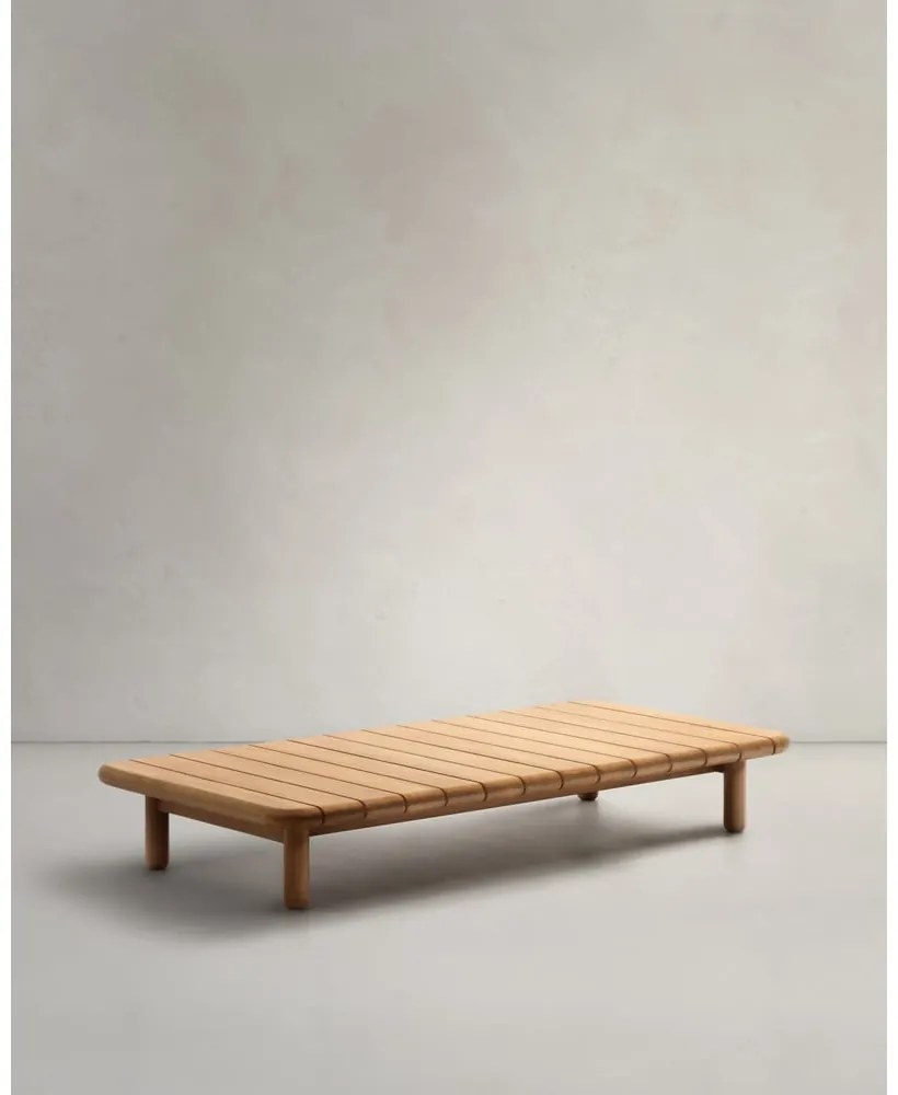 Stolik ogrodowy z litego drewna tekowego 70x140 cm Turqueta – Kave Home