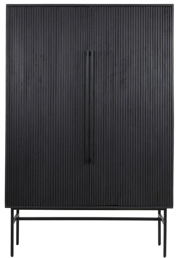 Czarna szafka z litego drewna mango 120x180 cm Abage – Light &amp; Living