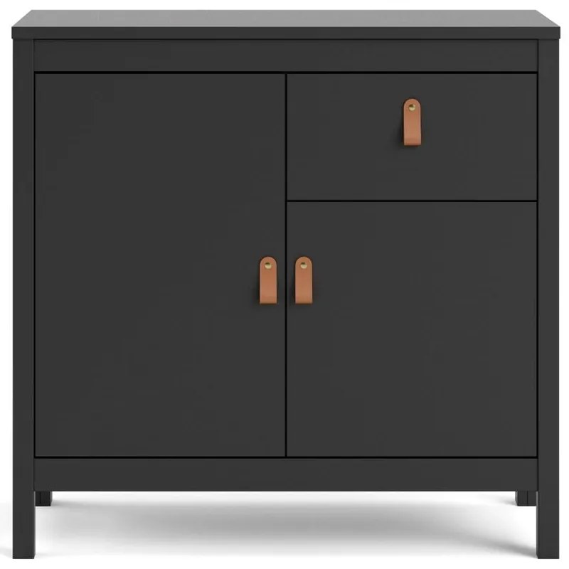 Czarna niska komoda 82x80 cm Madrid – Tvilum