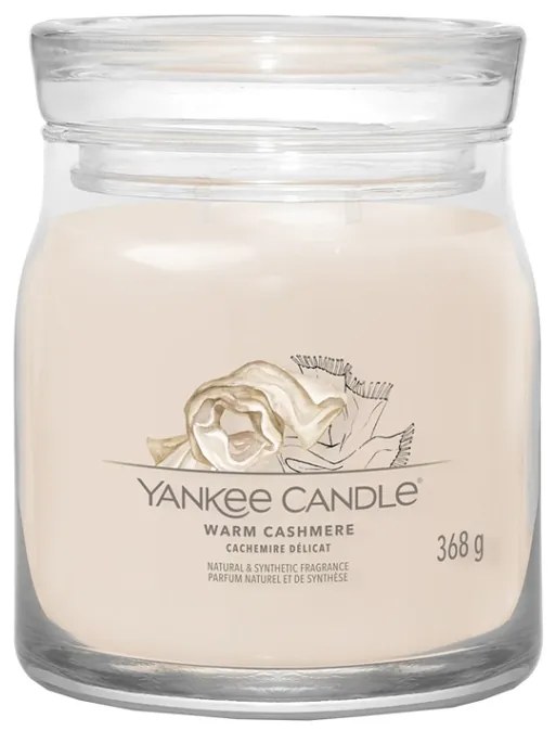 Yankee Candle świeczka zapachowa Signature w szkle średnia Warm Cashmere, 368 g