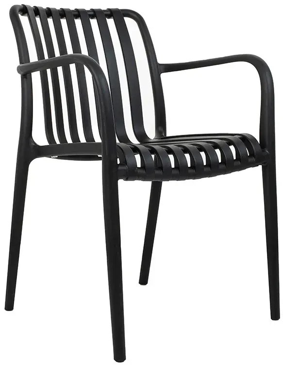 Czarne ażurowe krzesło nowoczesne H4-W23