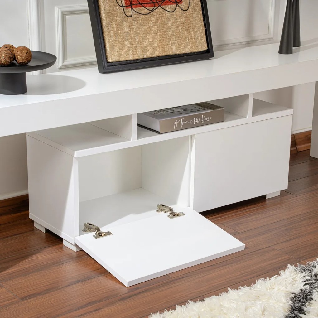 Stolik TV Enclave Natural White