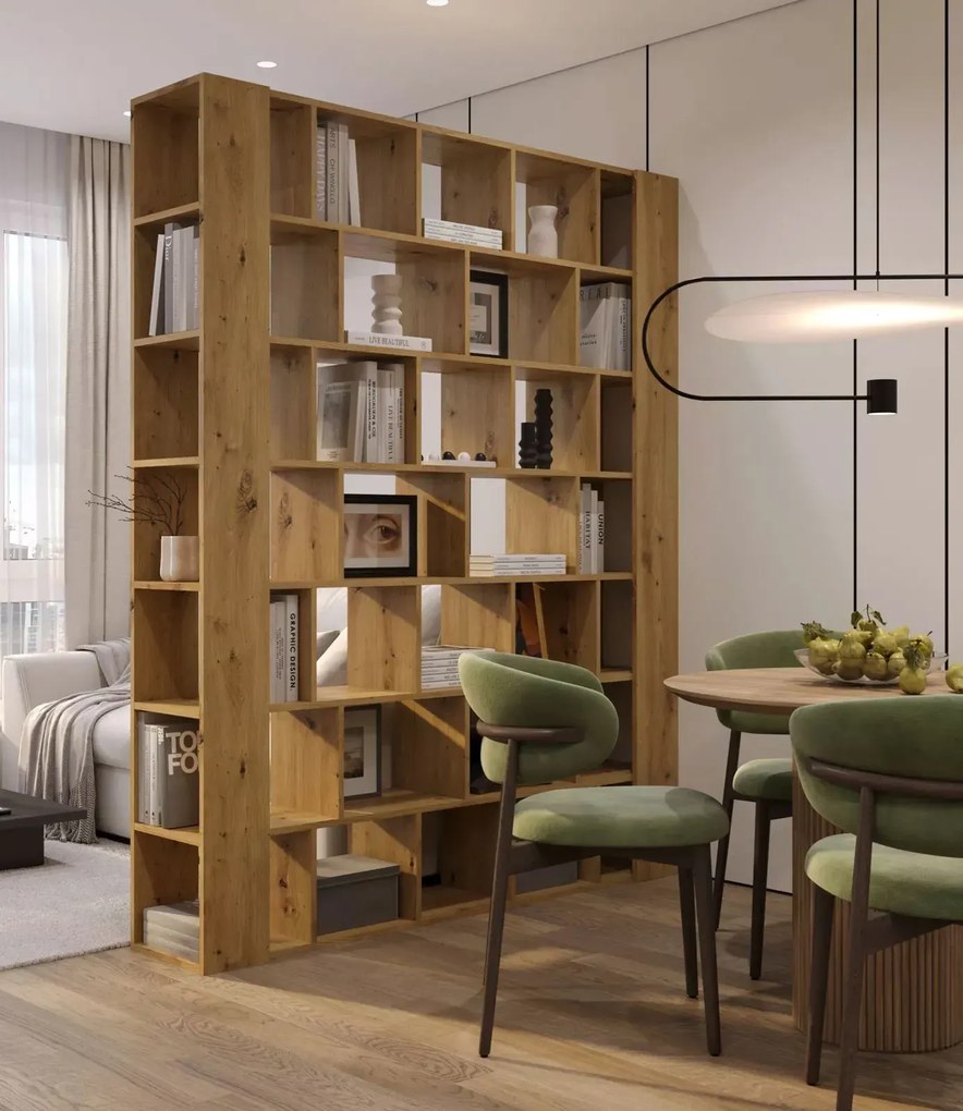Nowoczesny duży regał biblioteczka dąb artisan Z3-H77