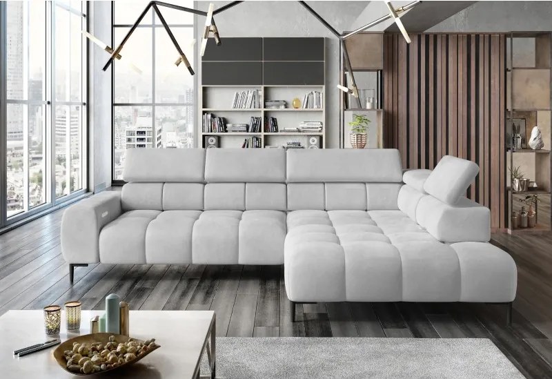 Narożnik PLAZA L z elektryczną regulacją siedziska WERSAL