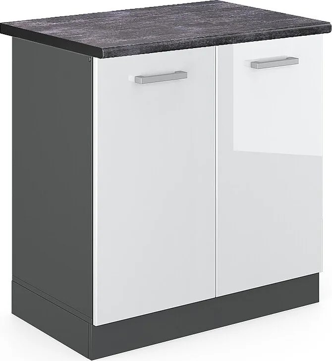 Szafka pod zlew biały wysoki połysk 80x60x81.6 r-line