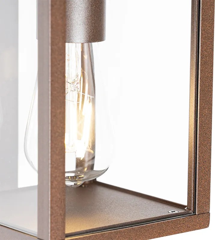 Industrialna zewnętrzna latarnia ścienna rdzawo-brązowa IP44 - Charlois