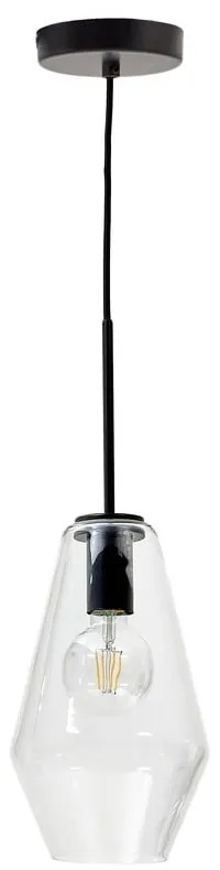Czarna lampa wisząca ze szklanym kloszem ø 17 cm Mao – Kave Home