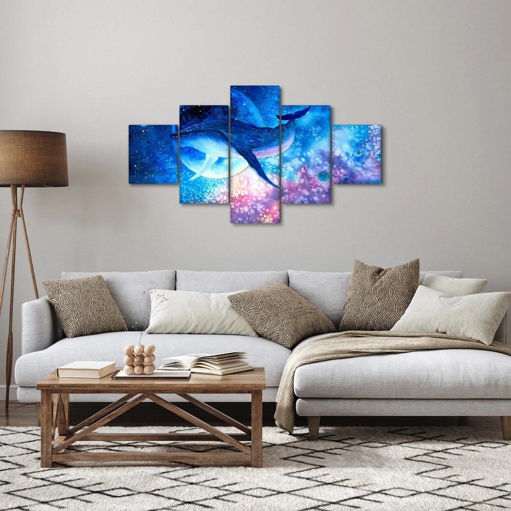 Obraz - Kosmiczny wieloryb (125x70 cm)