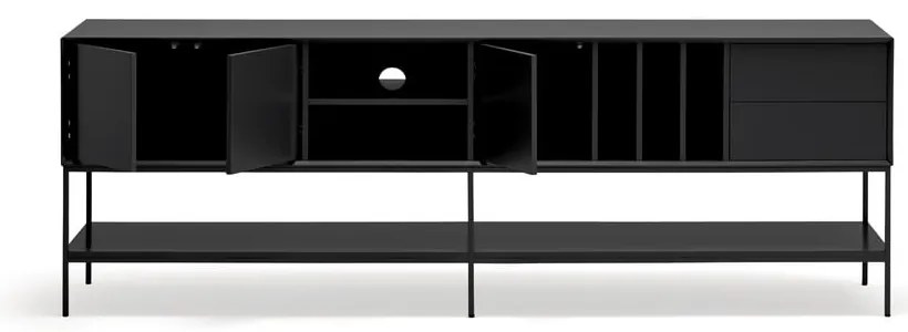 Czarna szafka pod TV 220x74x45 cm Platt – Teulat