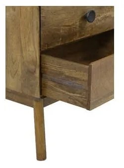 Brązowa niska komoda z litego drewna 114x80 cm Espita – Light & Living