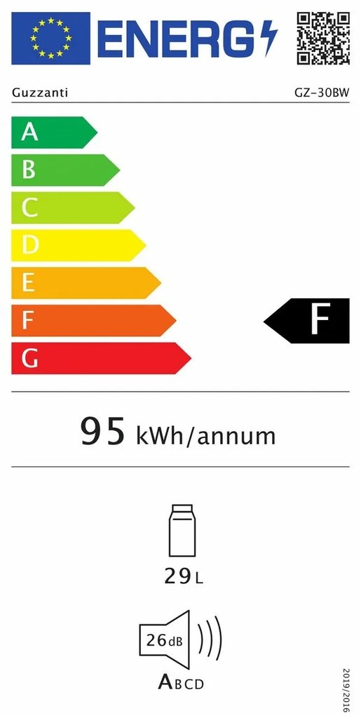 Guzzanti GZ 30BW Chłodziarka termoelektryczna, 44 x 29 x 45 cm