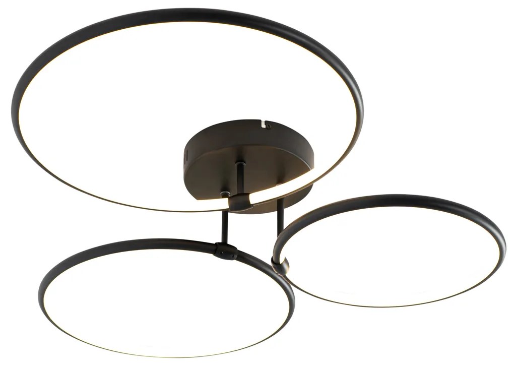 Plafon / Lampy sufitowe czarny w komplecie z LED 3-stopniowy ściemniacz 3-światła - Joaniqa Nowoczesny Oswietlenie wewnetrzne