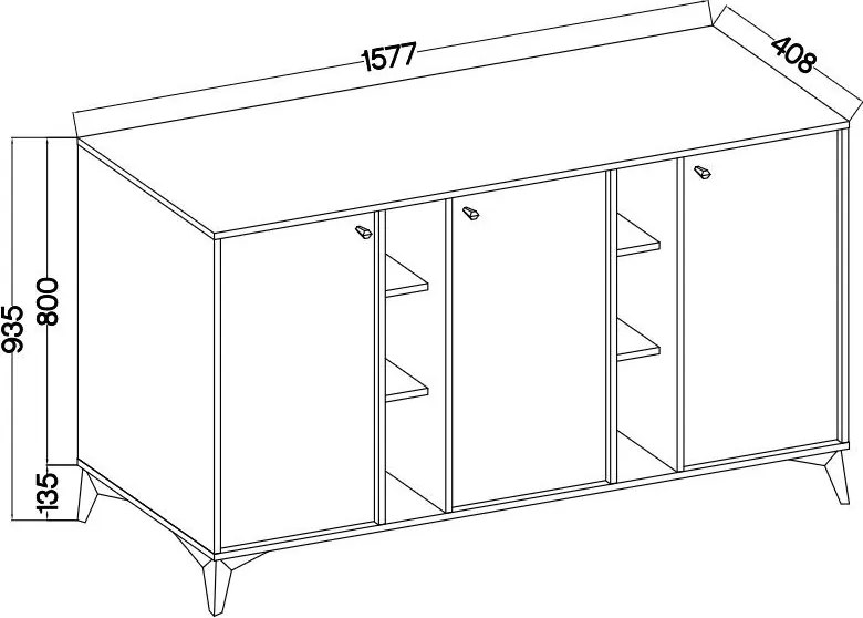 Komoda TORINO 158 cm do Salonu Sypialni Odcienie zieleni