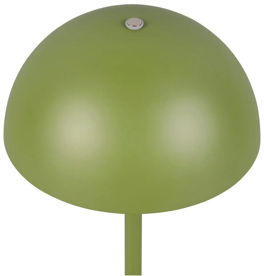 Zielona lampa stołowa LED z metalowym kloszem (wysokość 21 cm) Munoz – Trio