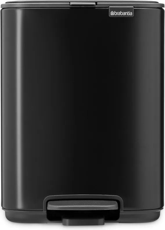 Stalowy kosz na śmieci z pedałem w kolorze matowej czerni 4 l Bo – Brabantia