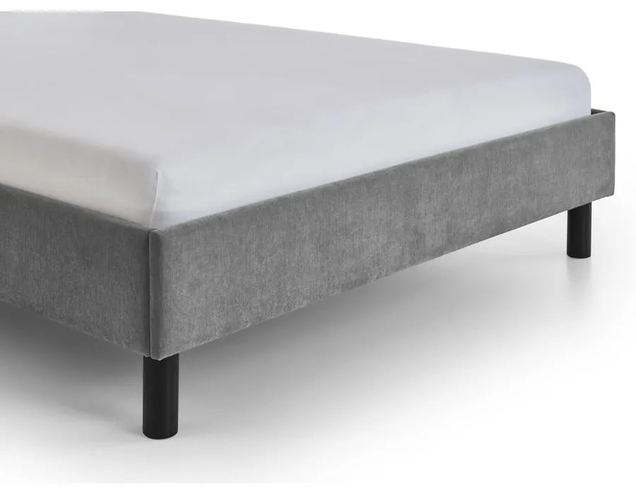 Szare tapicerowane łóżko jednoosobowe bez stelaża 120x200 cm Joker – Meise Möbel