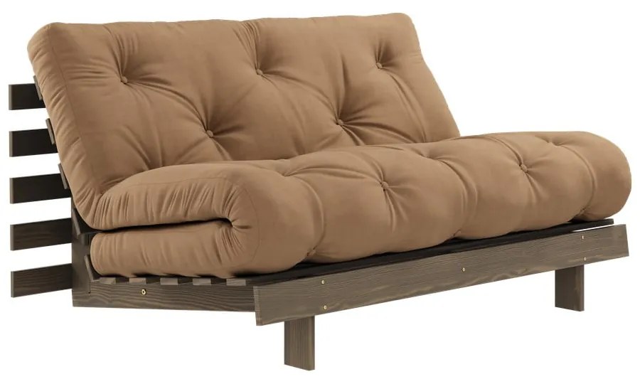 Jasnobrązowa rozkładana sofa 140 cm Roots – Karup Design