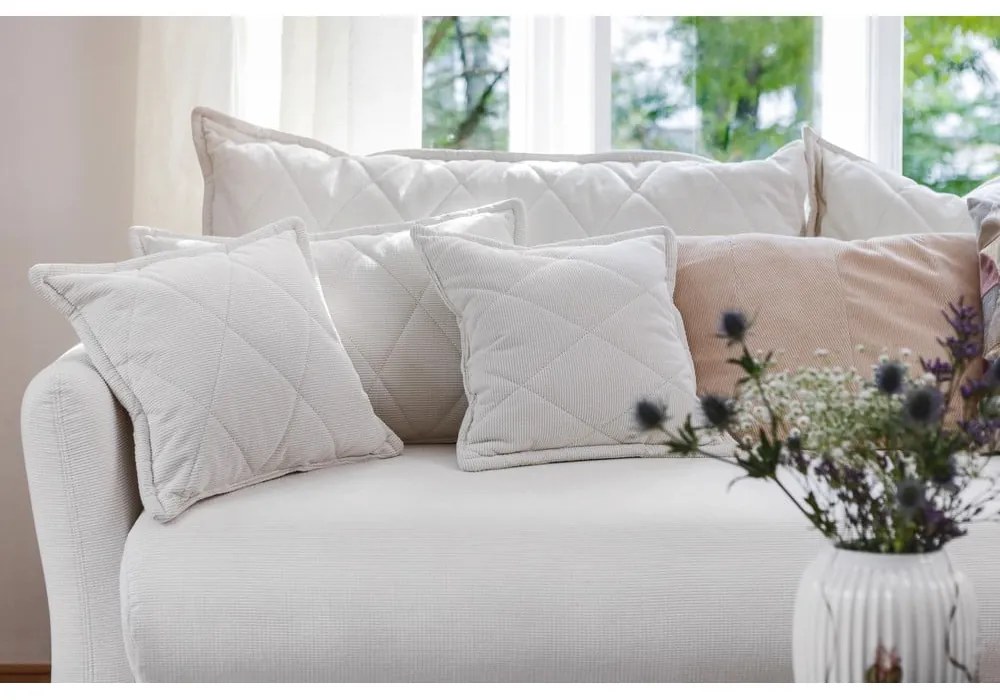 Brązowa sztruksowa rozkładana/ze schowkiem sofa 215 cm Bjork – Bonami Selection