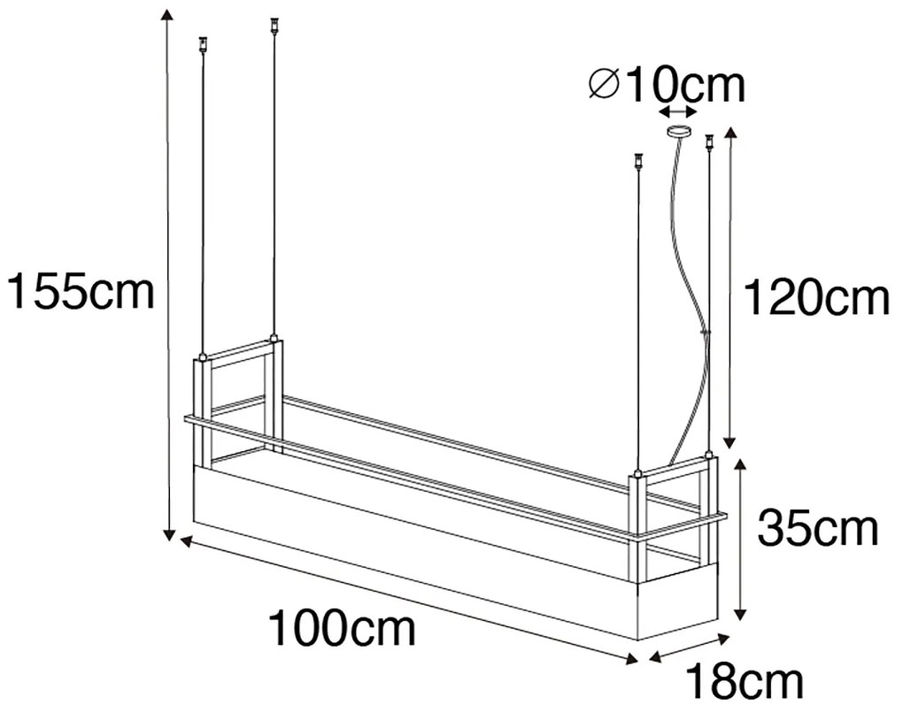 Inteligentna lampa wisząca czarna ze stojakiem, w zestawie 4 WiFi GU10 - Cage RackPrzemysłowy Oswietlenie wewnetrzne