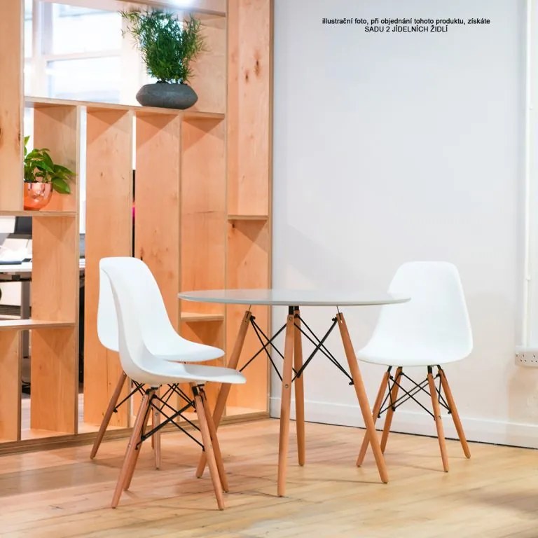 Zestaw krzeseł do jadalni z plastikowym siedziskiem, 2 sztuk