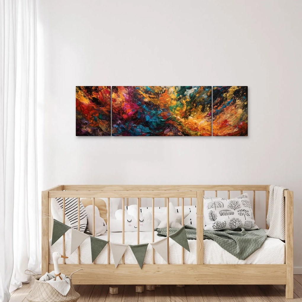 Obraz - Abstrakcja kolorów II. (170x50 cm)