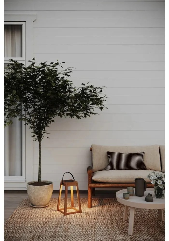 Brązowy zewnętrzny lampion solarny LED na USB (wysokość 54 cm) Nordic – Markslöjd