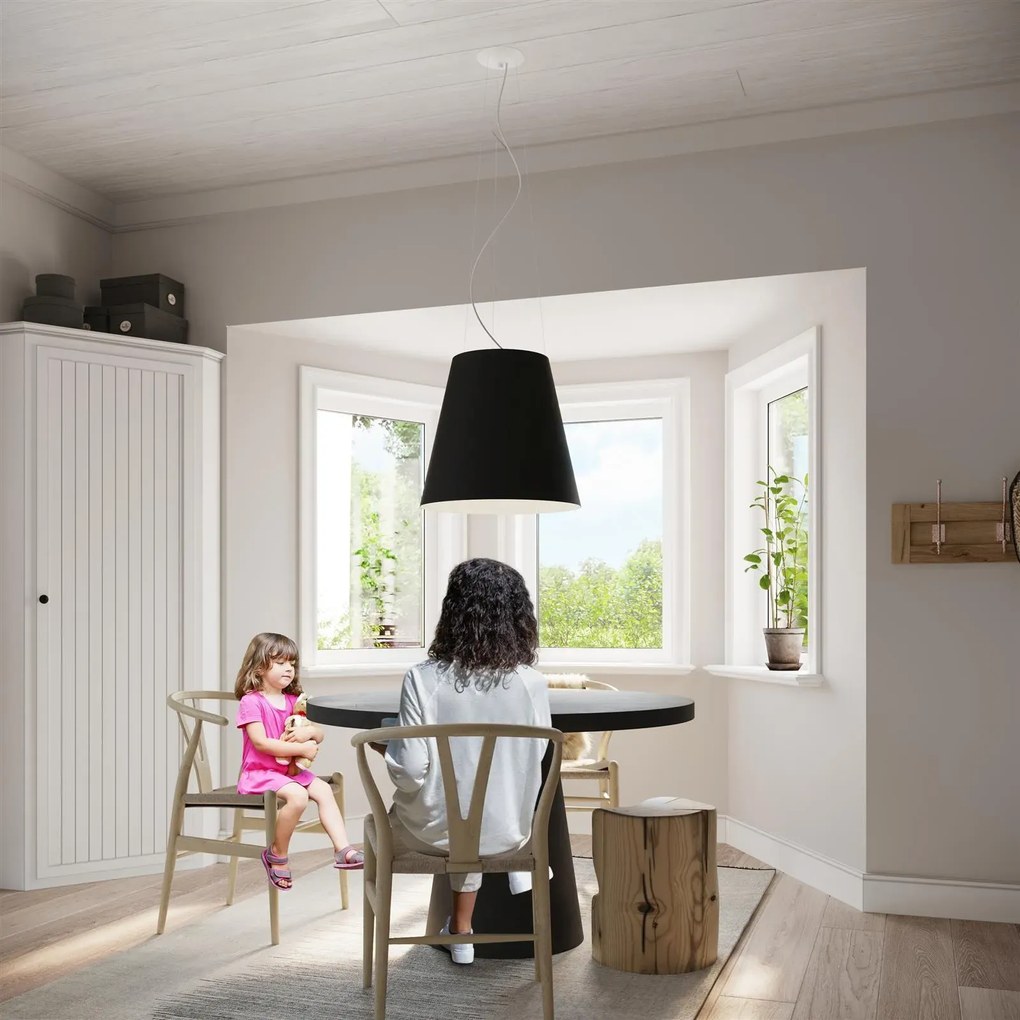 Żyrandol GENEVE 50 czarny SOLLUX  LIGHTING
