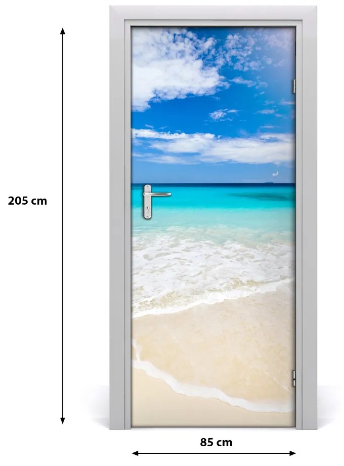 Naklejka fototapeta na drzwi Tropikalna plaża
