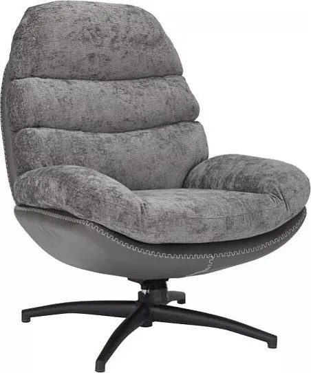 Fotel do salonu GISELLE szary obrotowy
