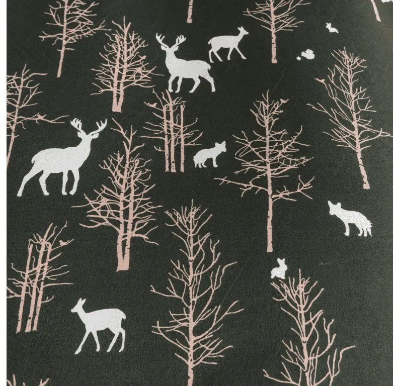 PrzytulneMieszkanie.pl PrzytulneMieszkanie.pl Pościel z mikrofibry OAK DEER ciemnozielony Rozmiar pościeli: 70 x 90 cm | 140 x 200 cm