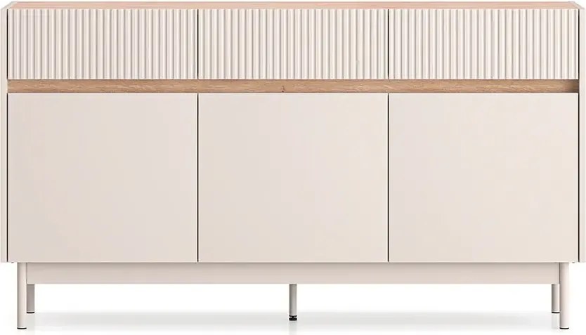 Komoda DUMI 05 3D3S 154 kaszmirowa/dąb cremona  ML MEBLE