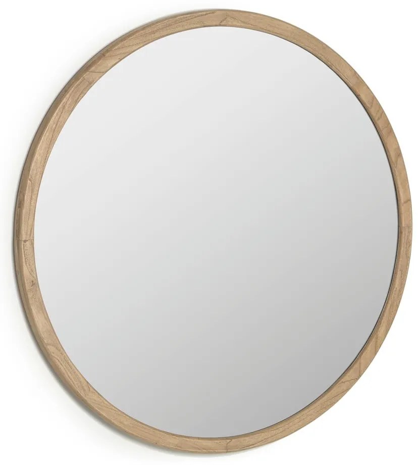 Lustro ścienne z drewnianą ramą ø 100 cm Alum – Kave Home