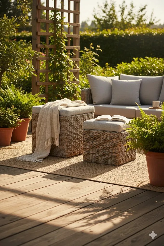 Zestaw dwóch otwieranych puf F2-L22