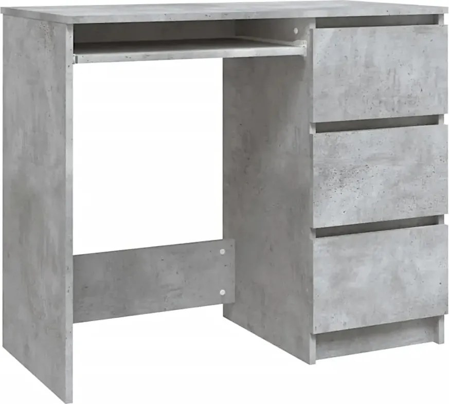 Szare biurko z szufladami beton B2-E32