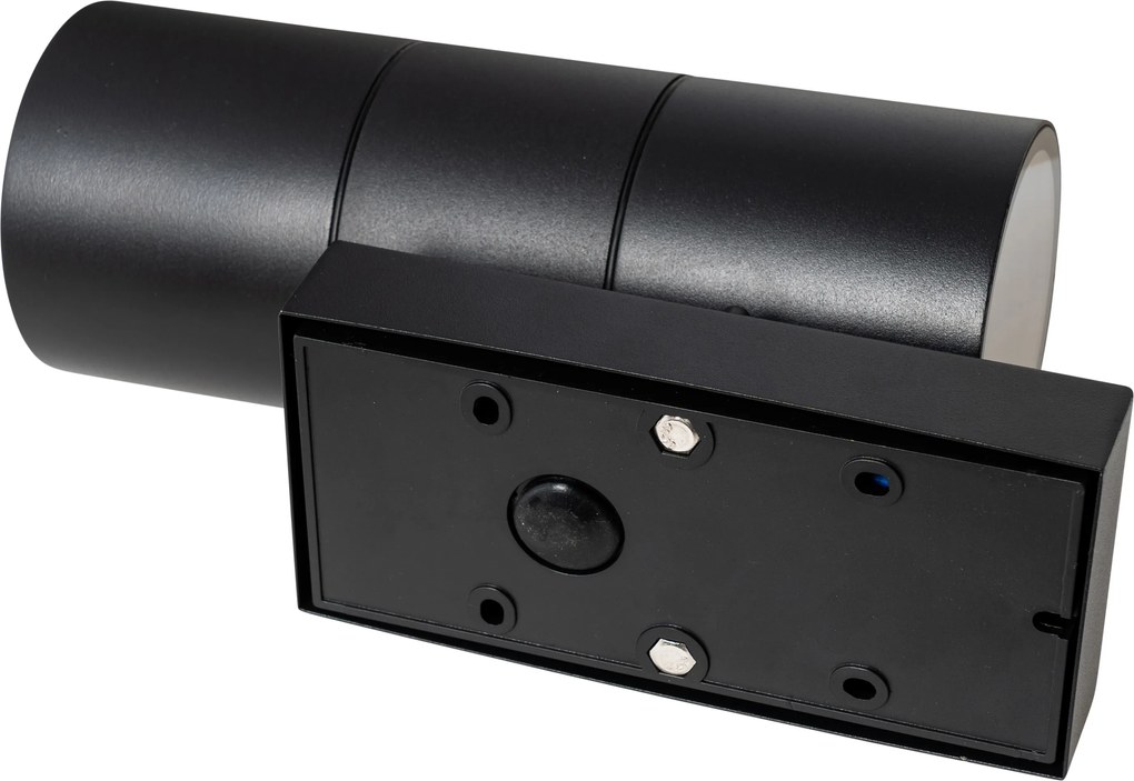 Kinkiet zewnętrzny czarny 2-punktowy AR70 z czujnikiem ruchu - Duo