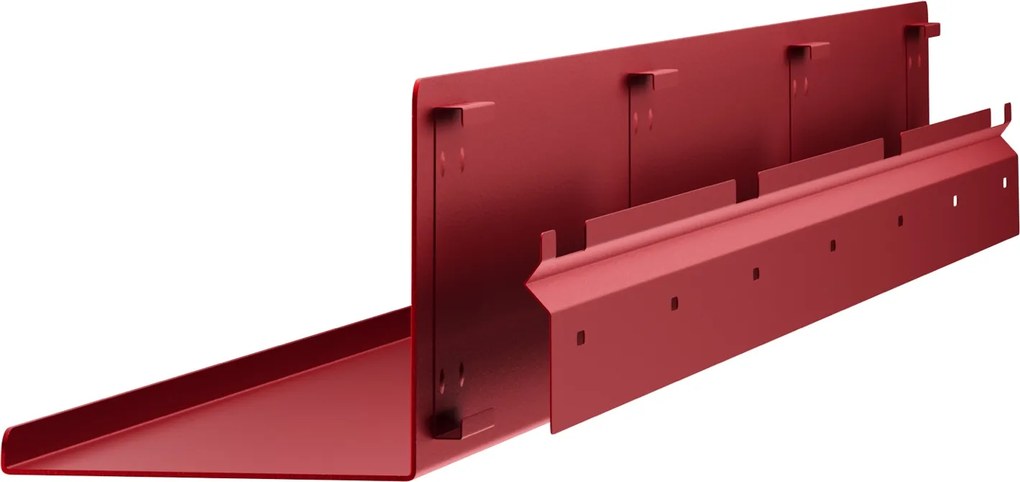 Metalowa półka ścienna Modern Joanne 120 cm, kolor czerwony