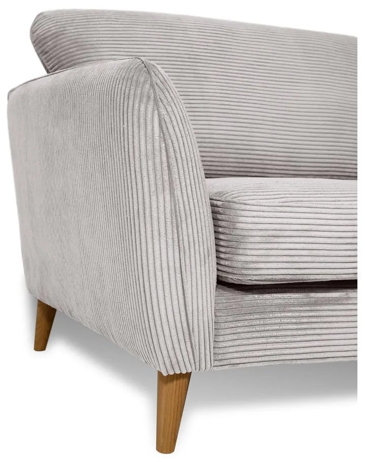 Jasnoszara sztruksowa sofa 170 cm Paris – Scandic