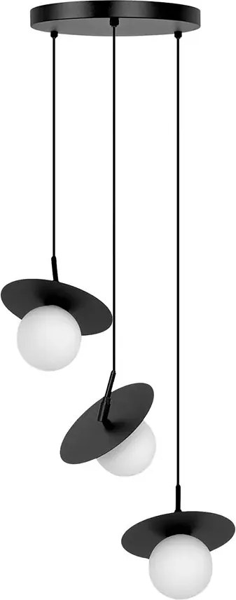 Potrójna nowoczesna lampa wisząca z ruchomymi kloszami - 9X A696 W1-M55