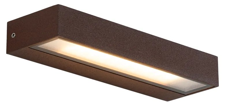 Nowoczesna lampa ścienna rdzawobrązowa 22 cm z LED IP65 - Hannah