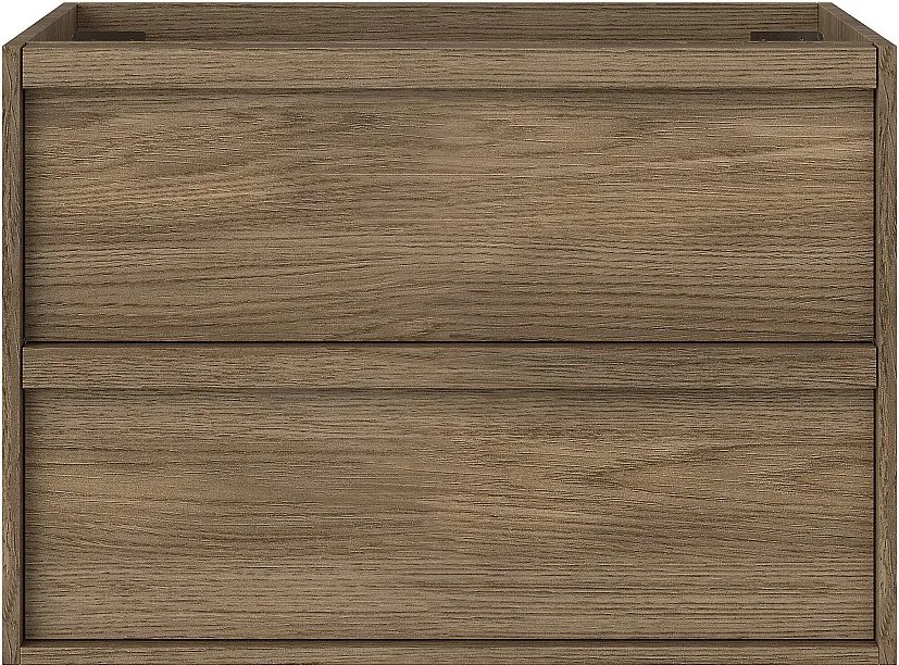 Szafka pod umywalkę wisząca - Ciemnodrewniany - 80 cm - UBRILA