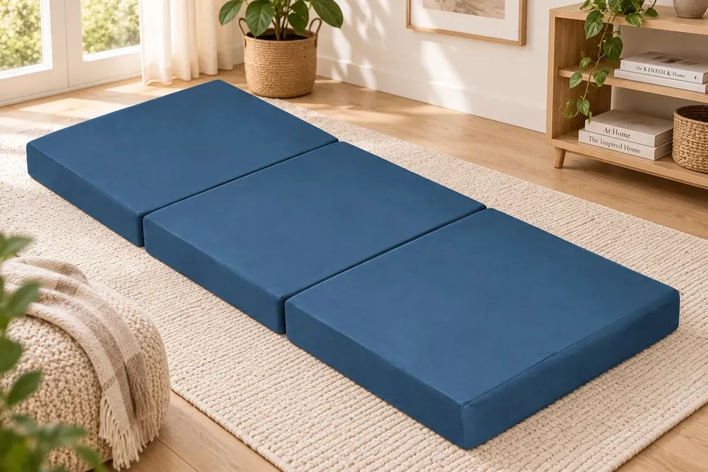 Materac 180/60 + Torba składany turystyczny tkanina Welur : Kolor tkaniny - VELVET - MG33, Rozmiar - 180/60/15, Typ tkaniny - Velvet